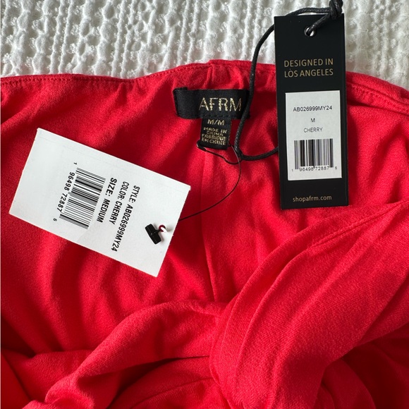 AFRM Lorli Skirt Set in Cherry size M - Picture 10 of 12